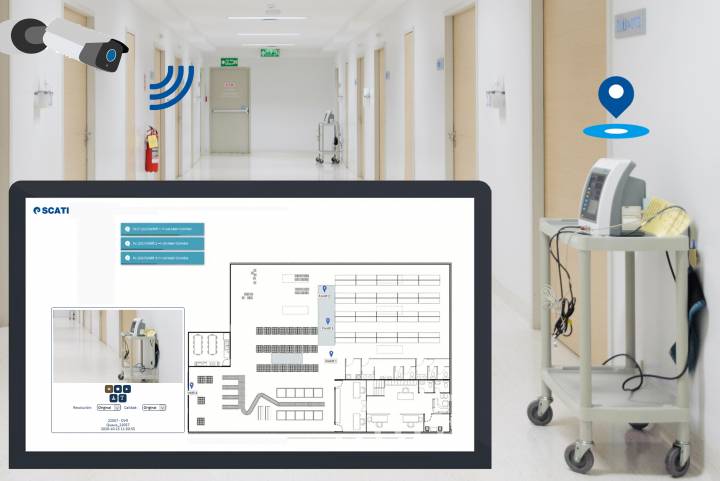 Supervision e identificacion de equipos médicos mediante sistema GPS